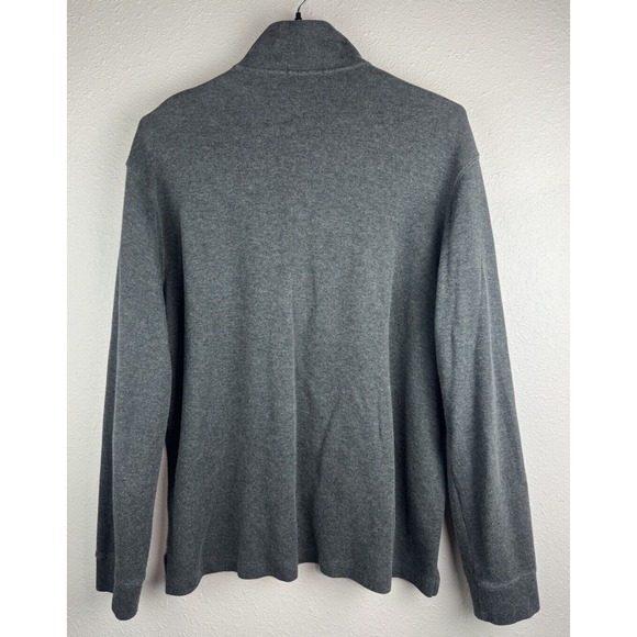 Polo Ralph Lauren Mens XL Grey Estate Rib 1/4 Zip Long Sleeve Pullover Sweater - Picture 2 of 8